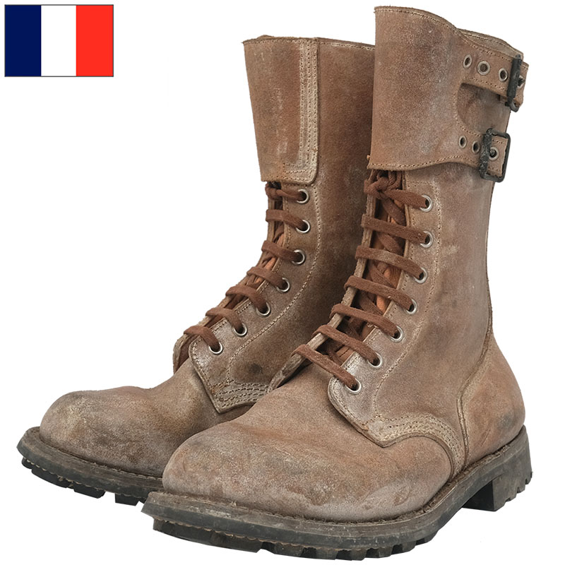 楽天市場】フランス軍 2バックル コンバットブーツ レザー ブラウン