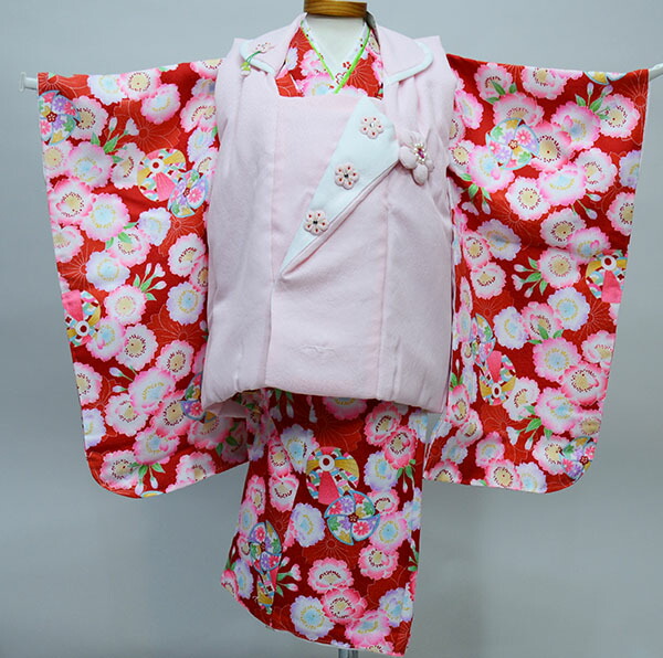 楽天市場】七五三 3才 3歳 三才 三歳 女児 被布着物フルセット 半衿