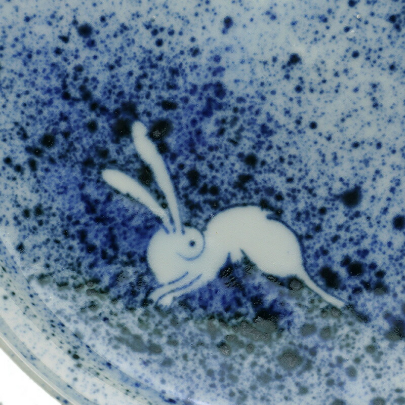 楽天市場】染付吹墨月に兎6.5寸皿・阪東晃司《中皿・19.5cm》 : 和食器