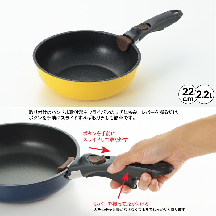 楽天市場】◇栗原はるみ 着脱ハンドルフライパンセット（18・20・22cm