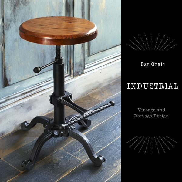 楽天市場】バーチェア INDUSTRIAL(インダストリアル) カウンターチェア