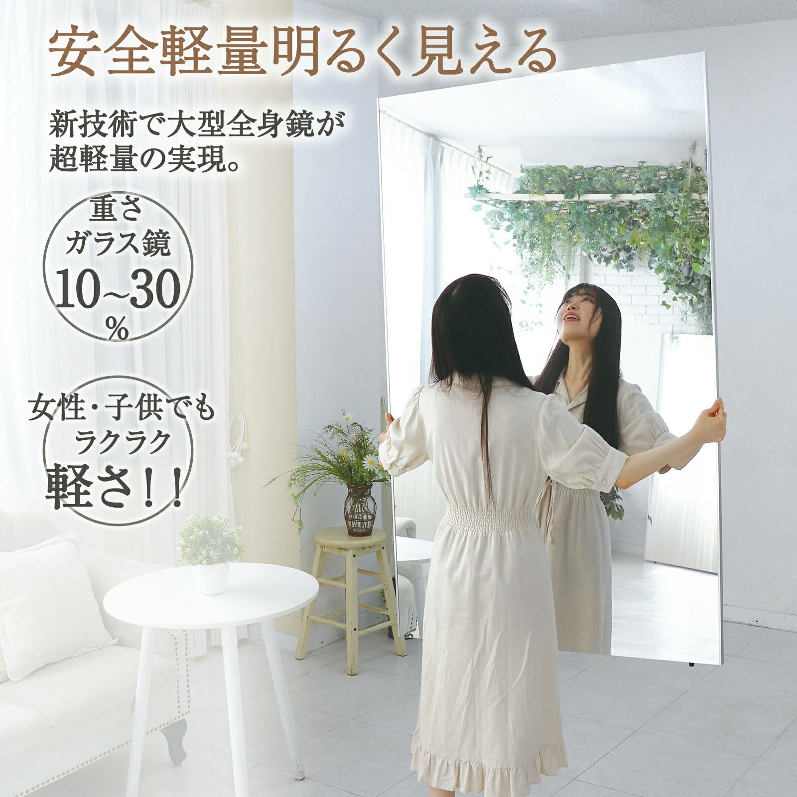 楽天市場】【P3倍&5%OFFcp！】全身鏡 フィルムミラー ダンスミラー