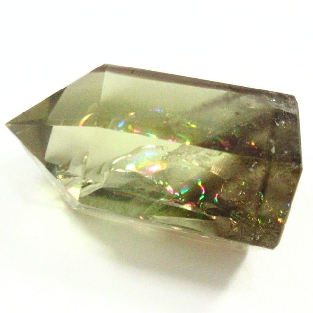 楽天市場】シトリン 黄水晶 ポイント 置物 六角柱 レインボー水晶 虹
