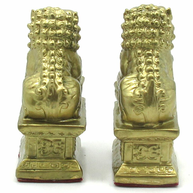 楽天市場】獅子 置物 風水 赤目の獅子 中サイズ 高さ約9．7cm 銅製