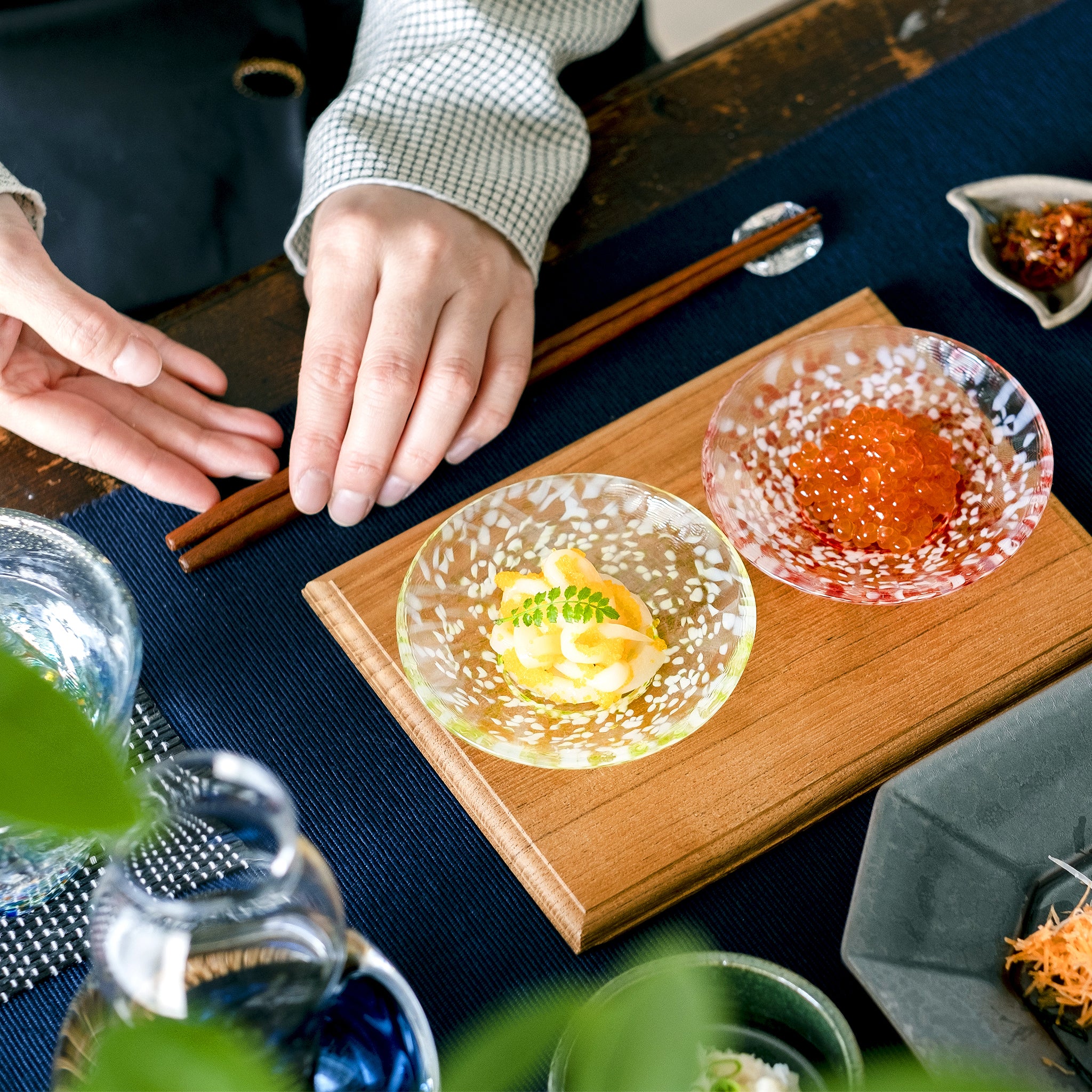 津軽びいどろ 豆皿ギフト りんご豆皿ペアセット | かわいいガラス皿を