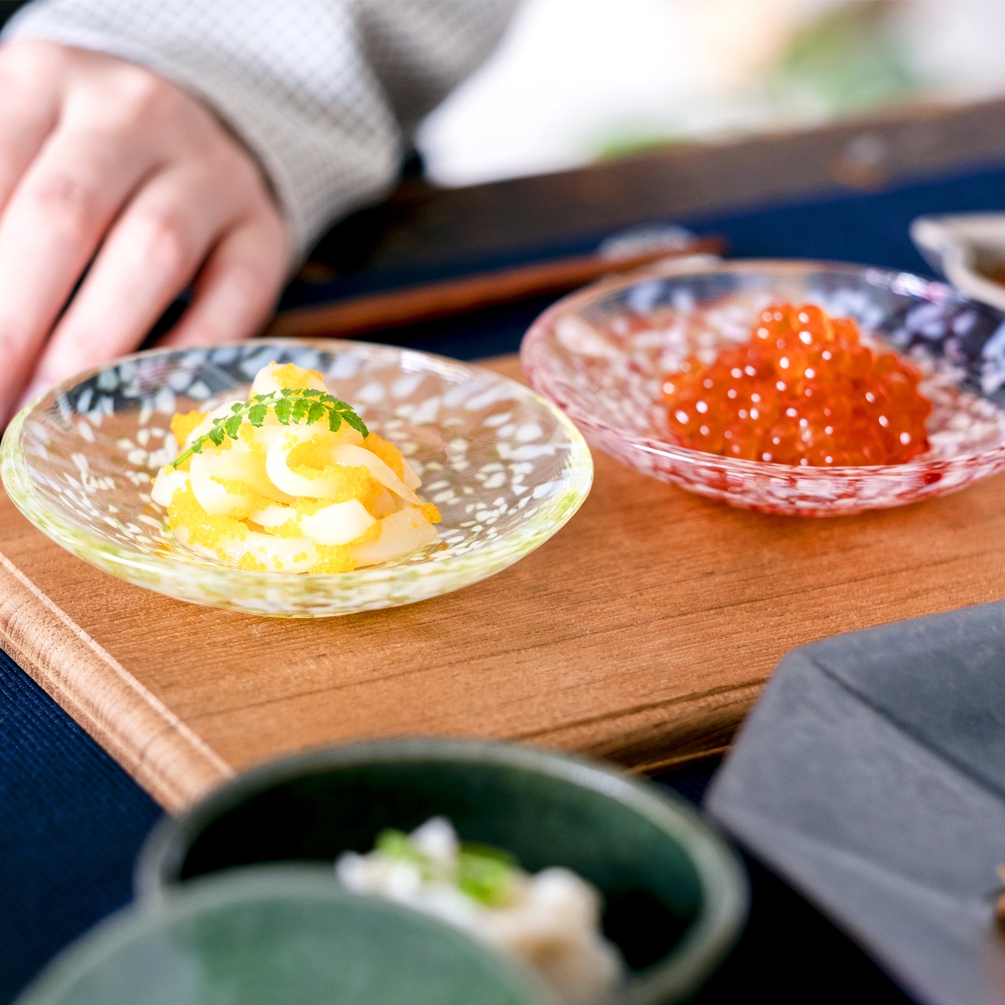 津軽びいどろ 豆皿ギフト りんご豆皿ペアセット | かわいいガラス皿を