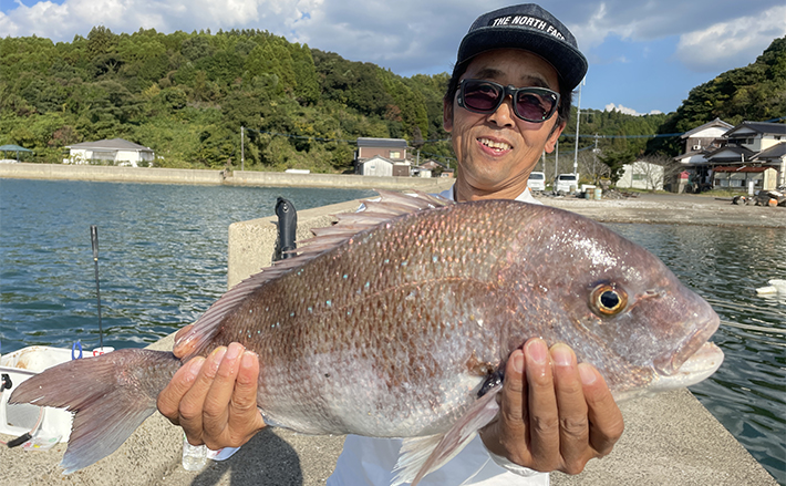 波止でのウキフカセ釣りで59cm良型マダイ登場【佐賀・伊万里】本命チヌ