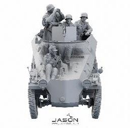 1/16 ドイツ軍 Sd.Kfz.250/1 A型 軽装甲兵員輸送車 クルーフィギュア 4