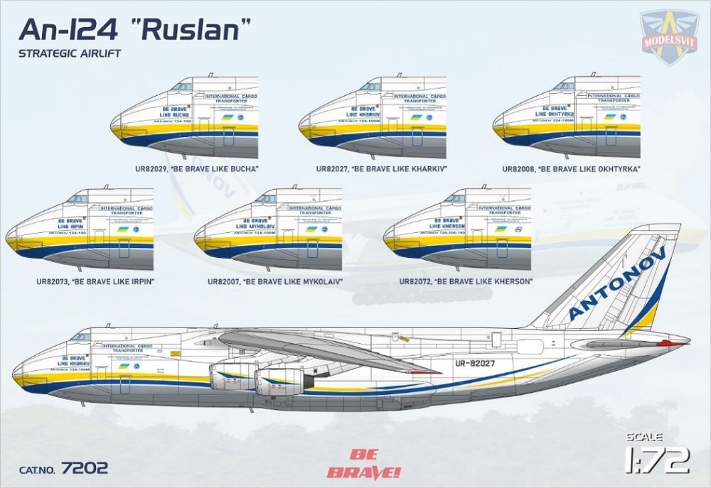 1/72 アントノフ An-124 ルスラン 戦略輸送機【MDV7202:3800237897025