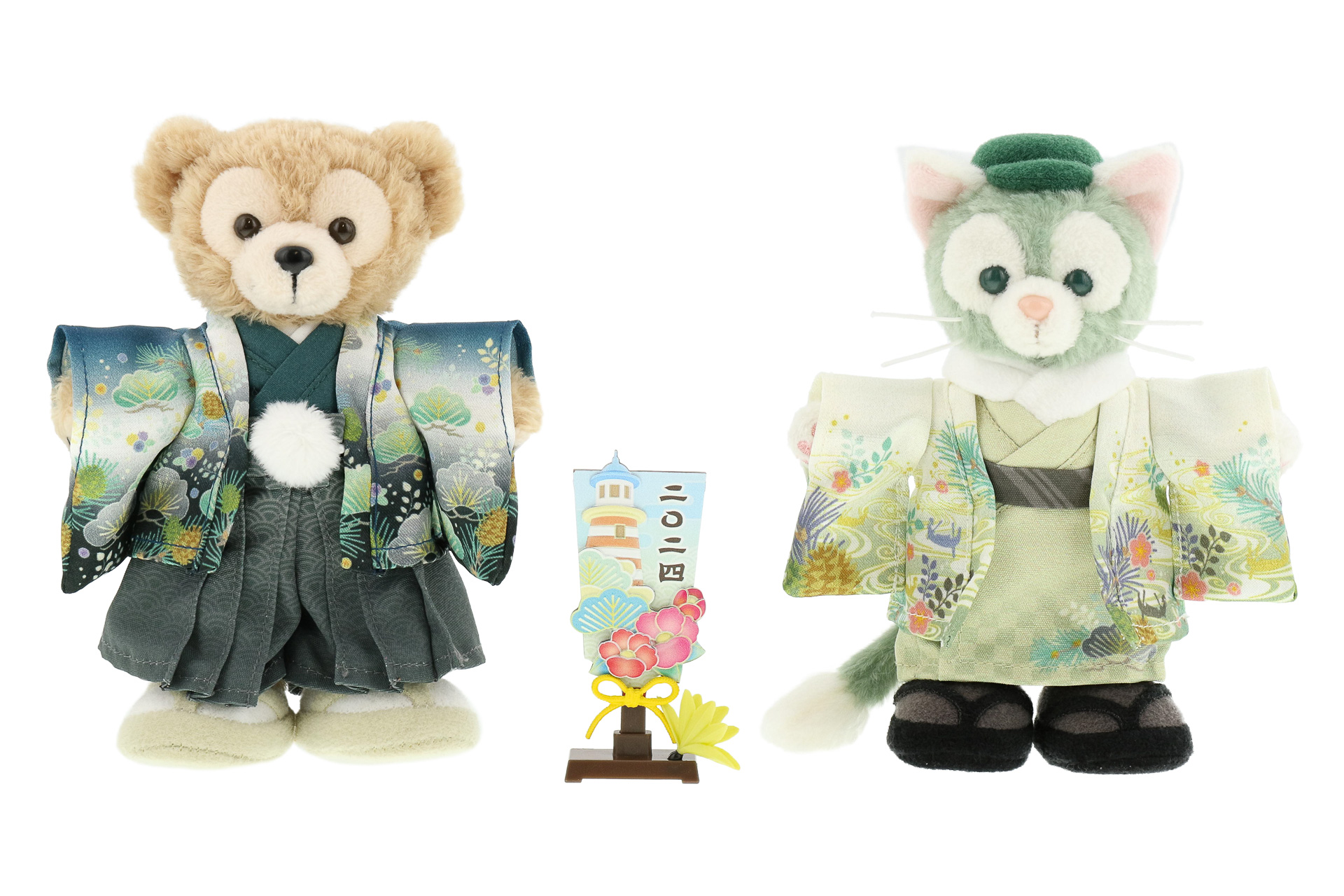 和服姿のダッフィーとジェラトーニのコレクションドール発表！ 新年の