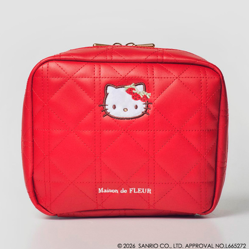 ハローキティ×Maison de FLEUR、ガバッと開く「いちご宝物ケース