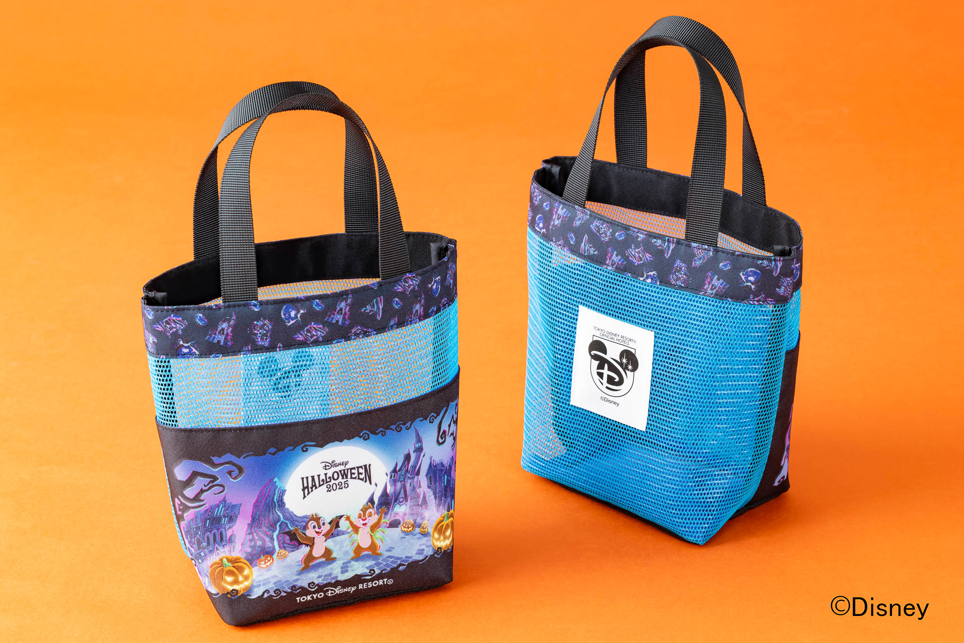 ディズニーオフィシャルホテルでチップとデール柄の限定メッシュバッグ