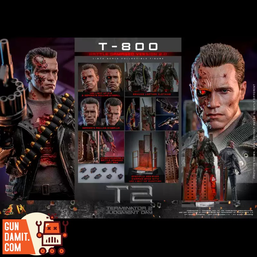 Hot Toys 1/6 DX46 T-800 Terminator Genisys Arnold Battle Damaged
