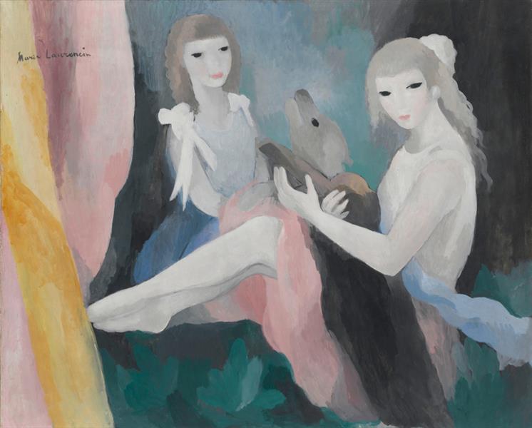 Women with Dogs, 1923 - Marie Laurencin - WikiArt.org