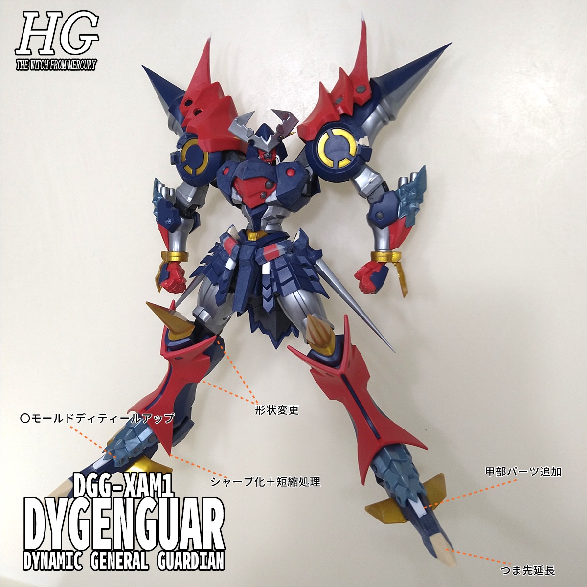 HG ダイゼンガー(アニメ版) → HG ダイゼンガー(ゲーム版) 脚部改造編
