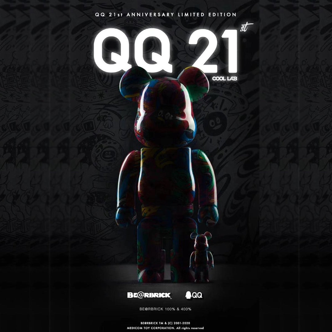 Bearbrick 100% & 400% Set QQ 21st Anniversary Limited Edition
