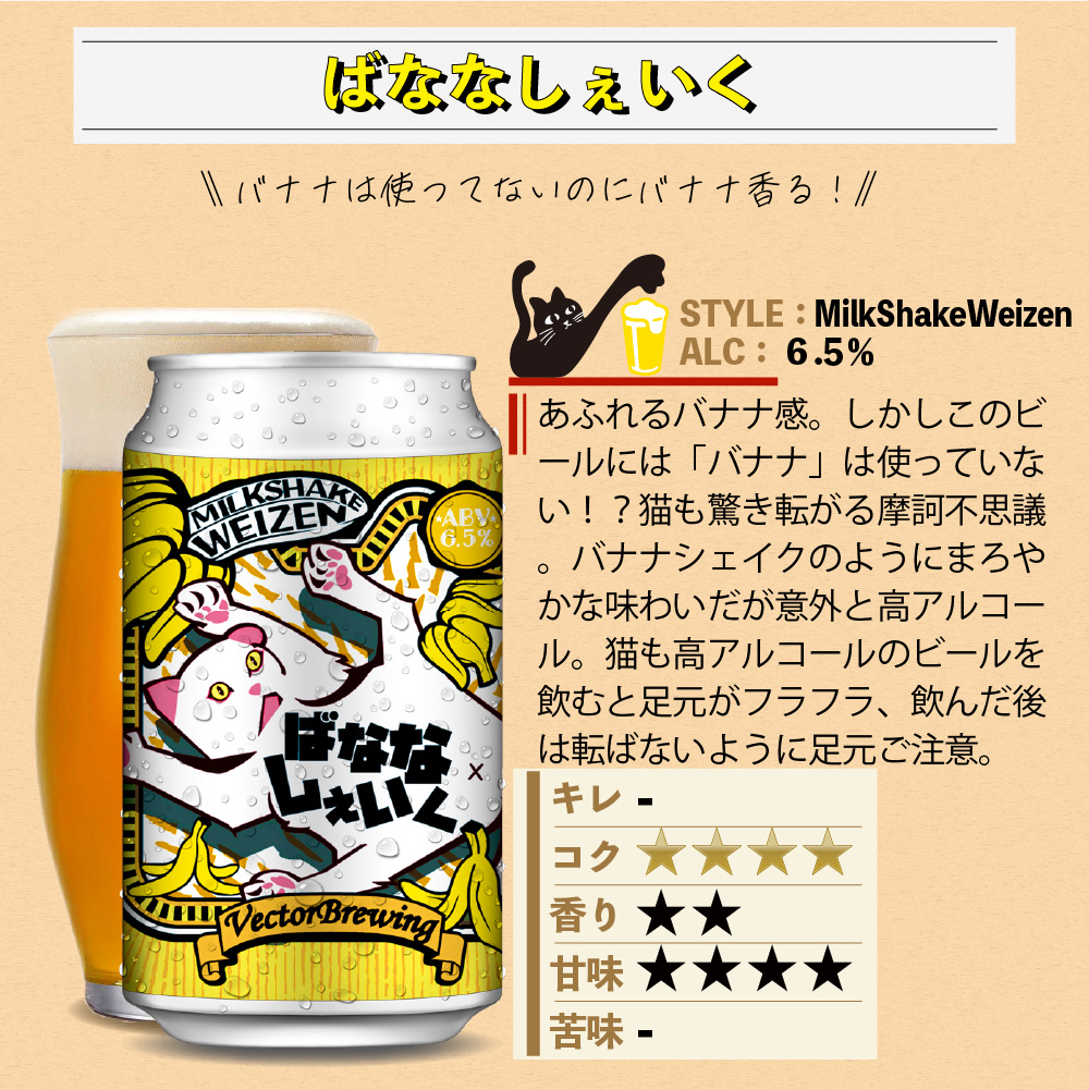 beer】BananaShake-ばななしぇいく- | VECTORBREWING（ベクターブルー