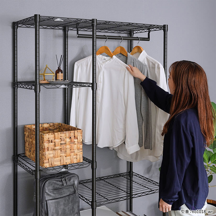 週末限定10%OFF】 ルミナス ノワール ワードローブラック 幅100cm