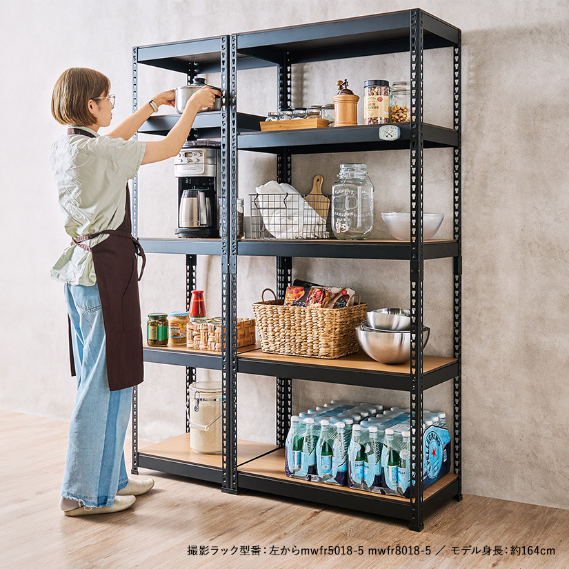 METAL＆WOOD RACK メタルウッドラック フリーラック 幅120 5段(幅121