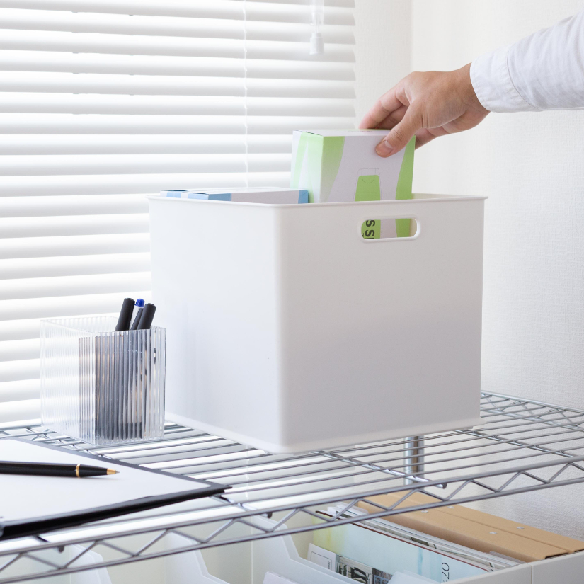 ホワイトのみ予約販売(2月下旬出荷予定) プラスチック収納ボックス