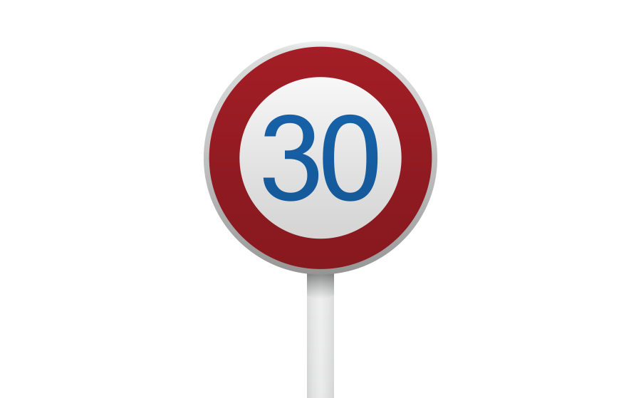 速度制限標識 – 商用無料の車・乗り物フリーイラスト素材・ぬりえ