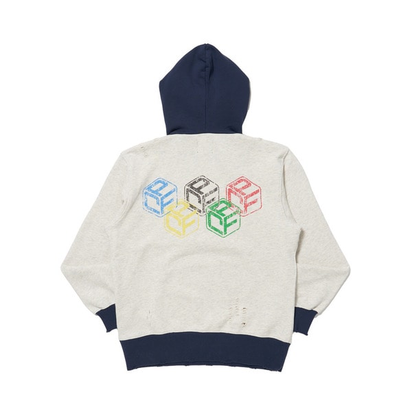 BICOLOR VINTAGE HOODIE | P.C.F APPAREL DEPARTMENT | VERTICAL