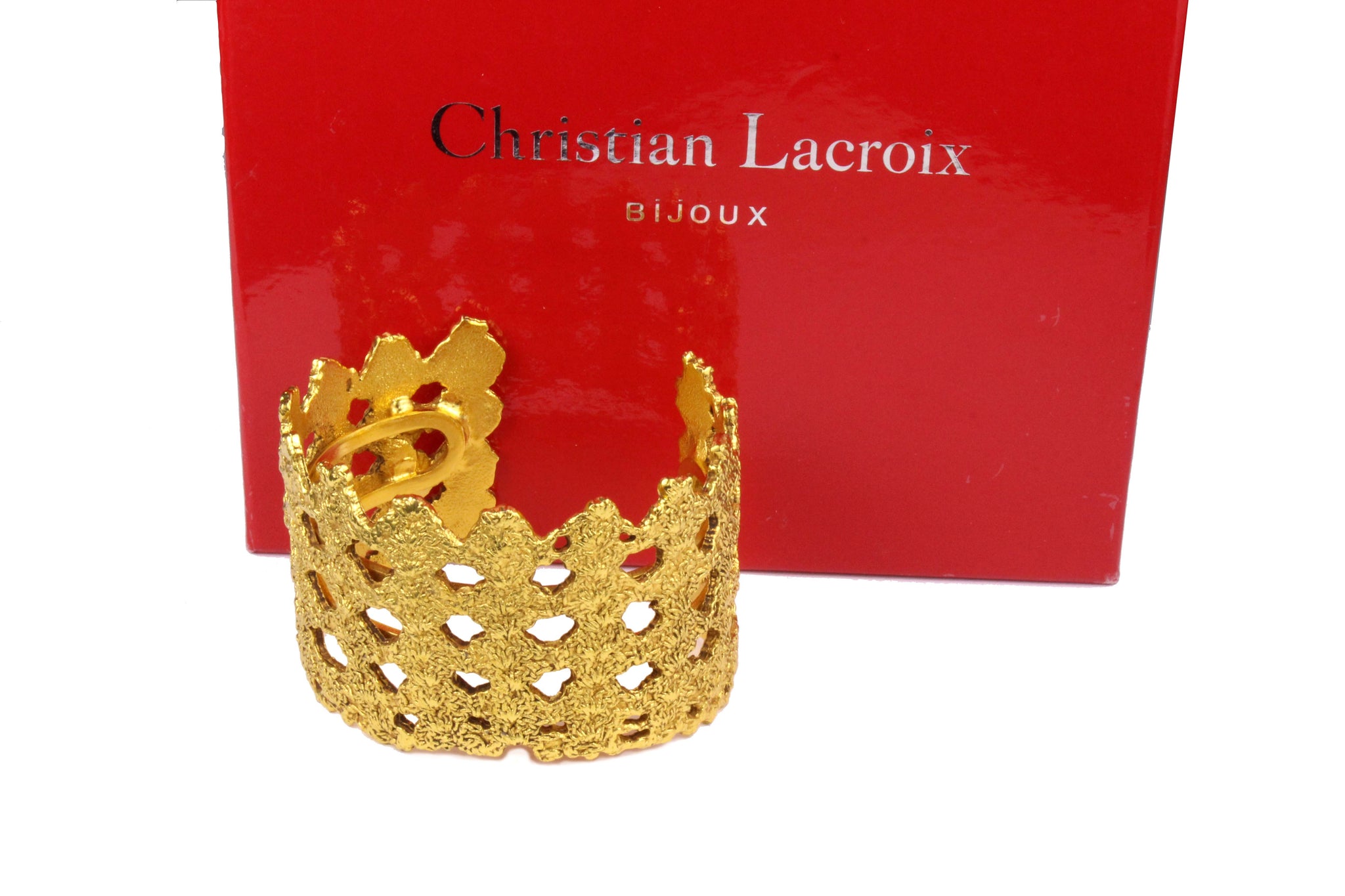 CHRISTIAN LACROIX lace open cuff bracelet – Vintage Carwen
