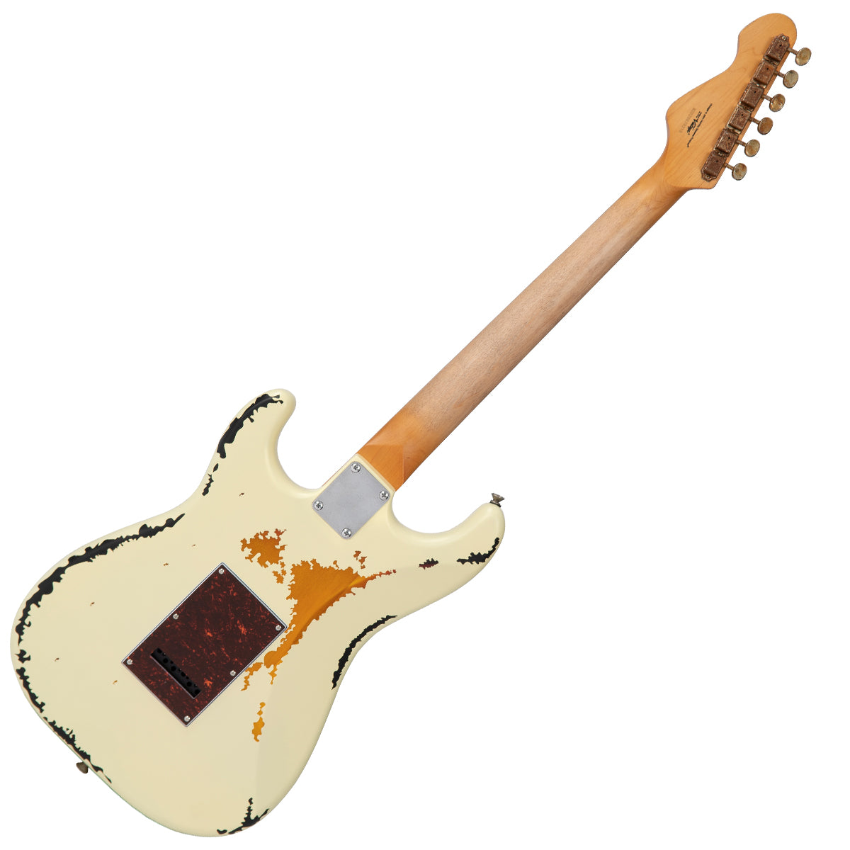 NEW!! Vintage V6 ICON Electric Guitar ~ Distressed White over