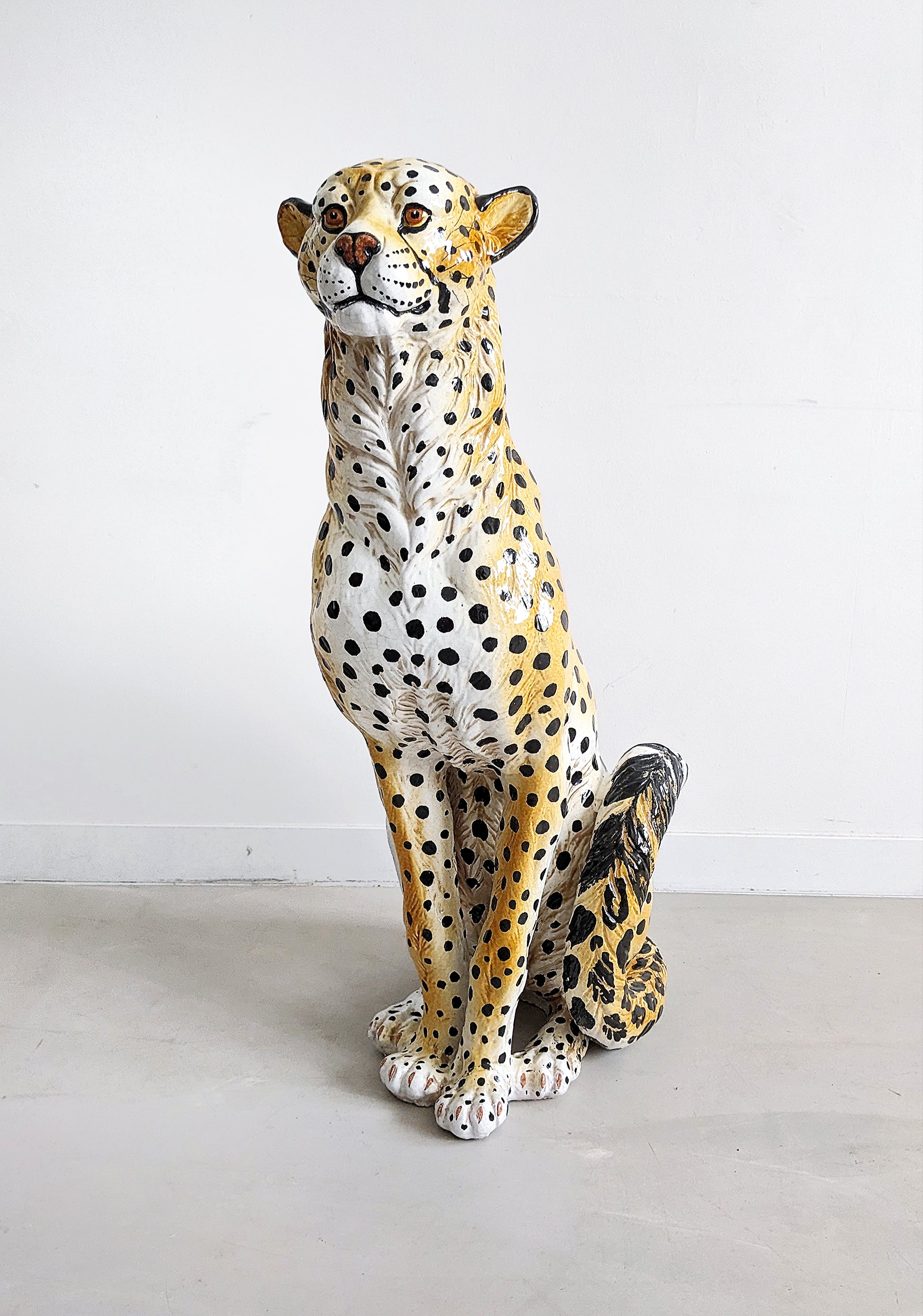 XL Ceramic Leopard Statue 1960's – VintageVonk