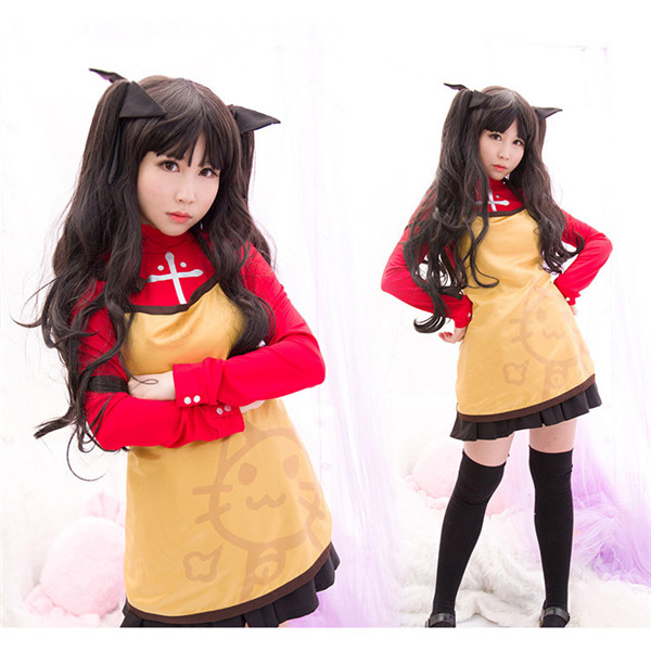 遠坂凛 衛宮さんちの今日のごはん エプロン 猫 fate フェイト ウィッグ