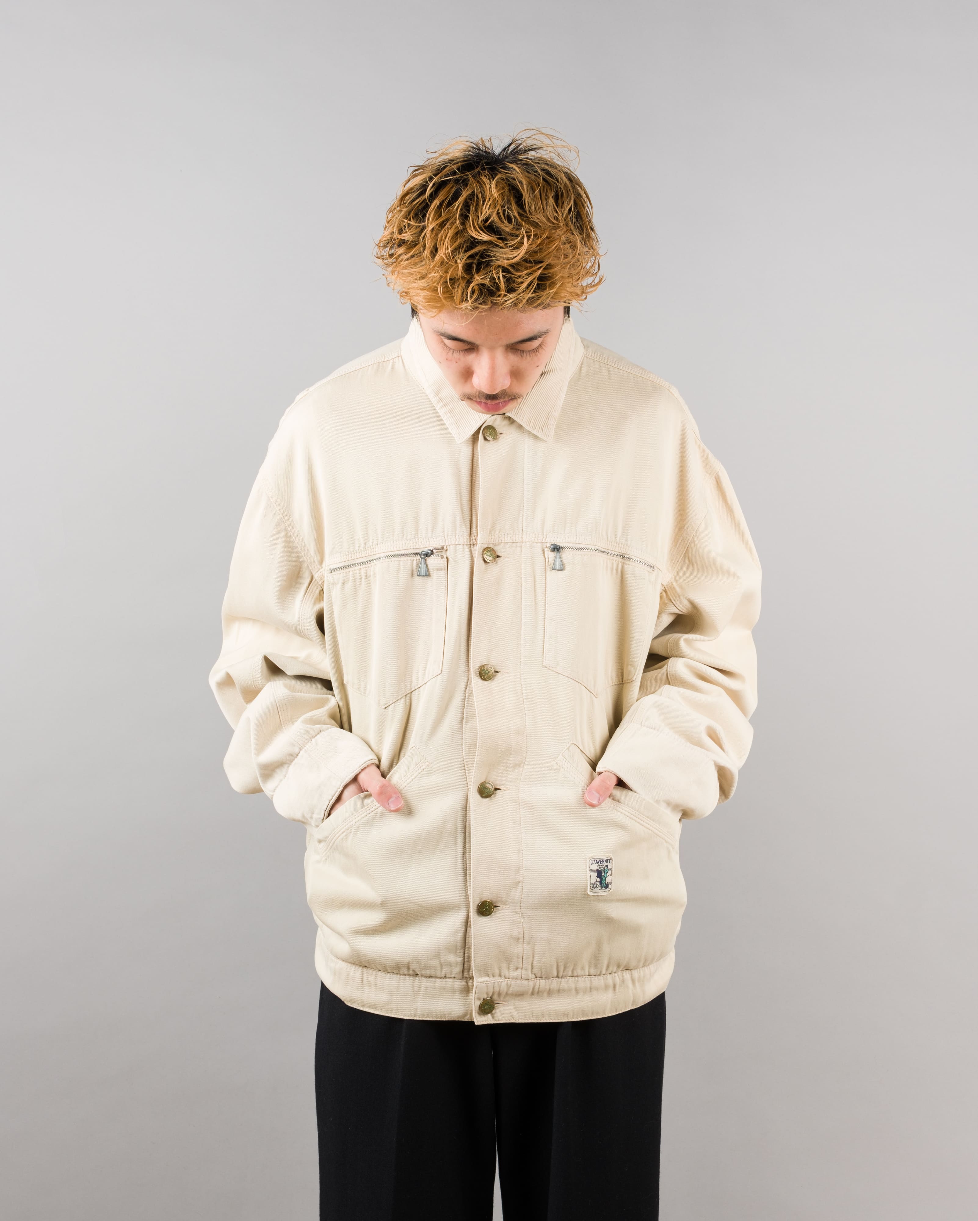 80's】Old J.TAVERNITI Cotton Twill 4 Pockets Jacket Size.XL