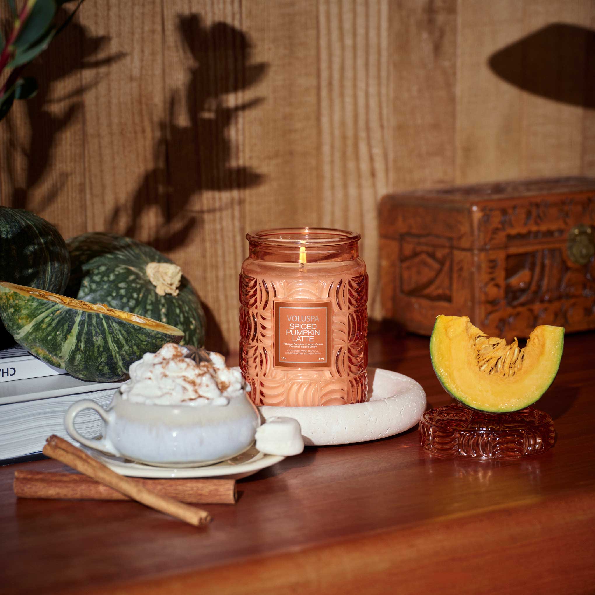 Spiced Pumpkin Latte - Inviting Fall Scent - Large Jar Candle - 18 oz
