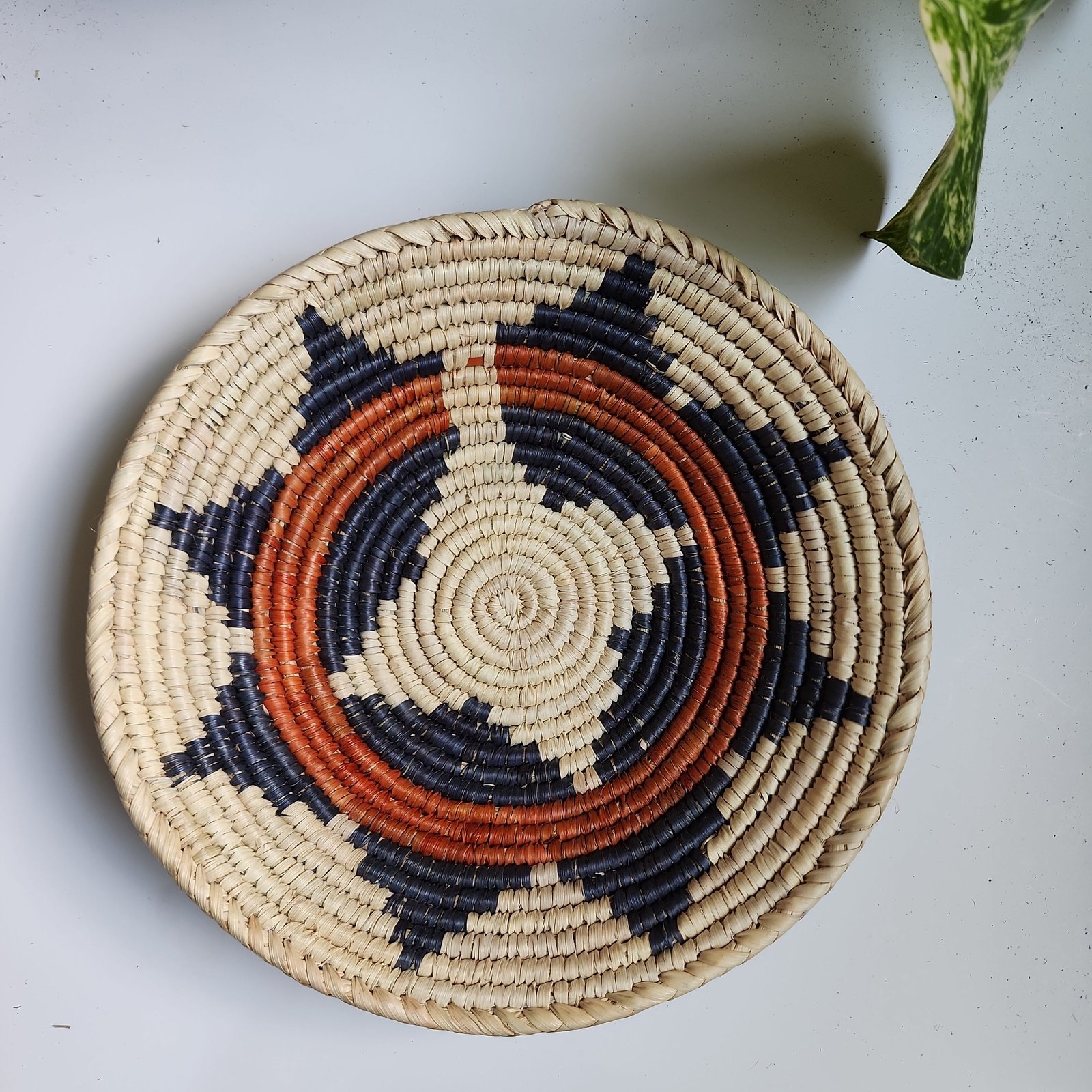 Vintage Southwest Navajo Inspired Basket 8-10 Inches, Handwoven