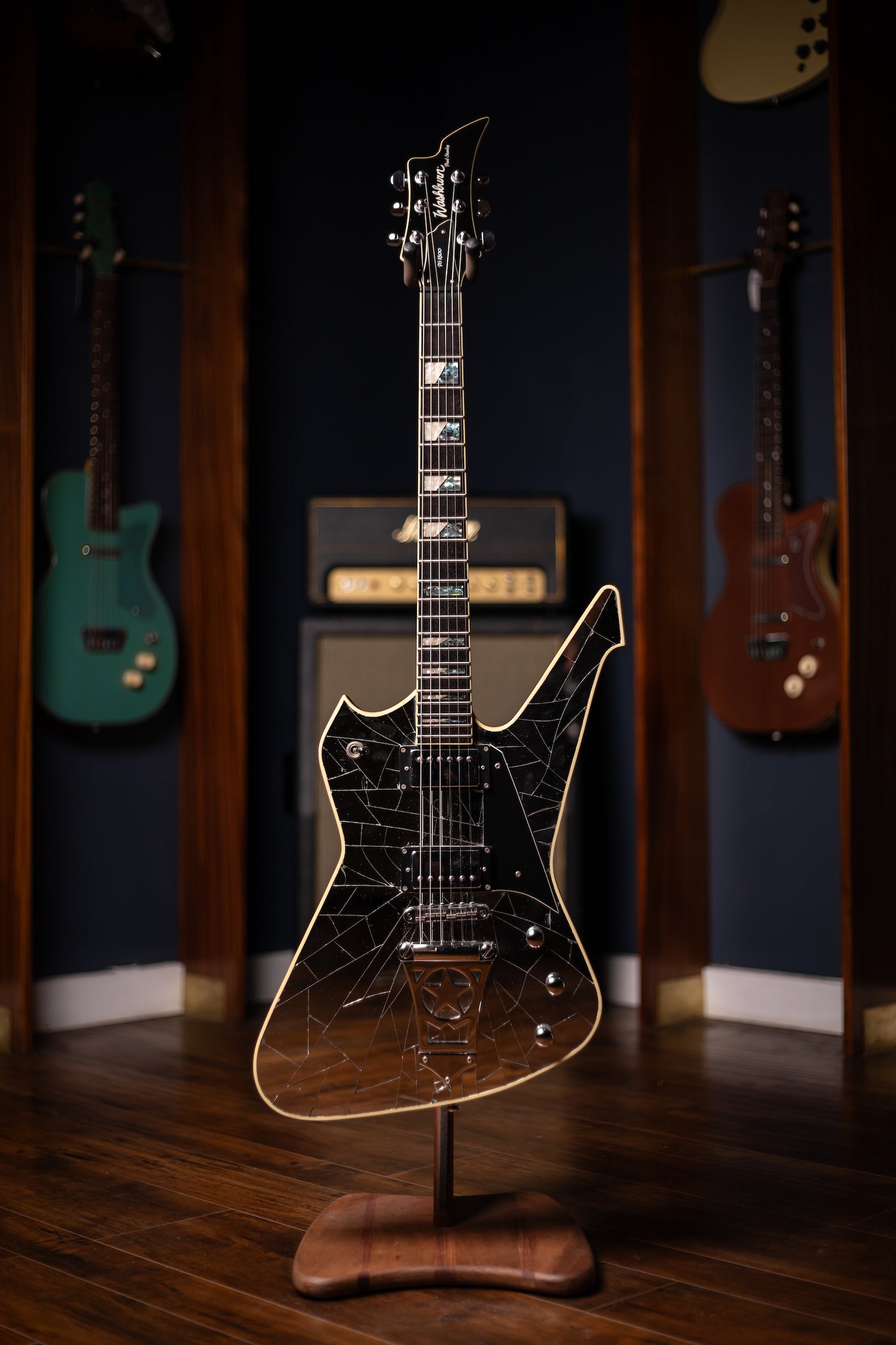 1999 Washburn Paul Stanley PS1800 Electric Guitar - Cracked Mirror