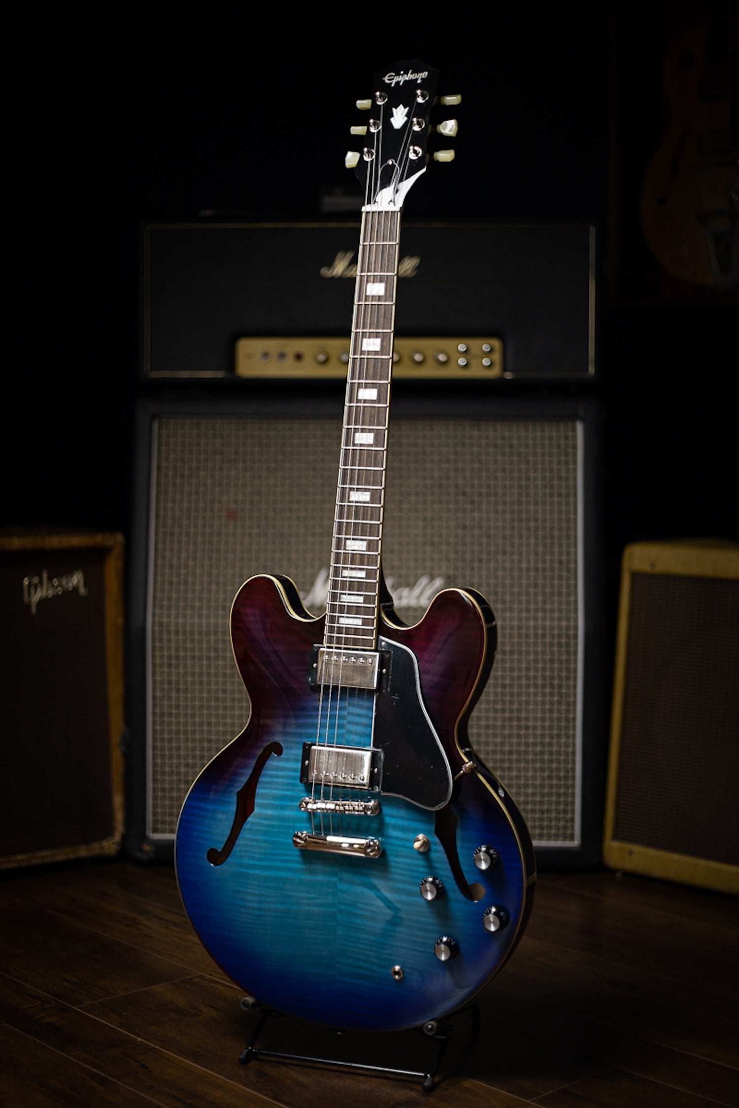 Epiphone ES-335 Figured Electric Guitar - Blueberry Burst – Walt