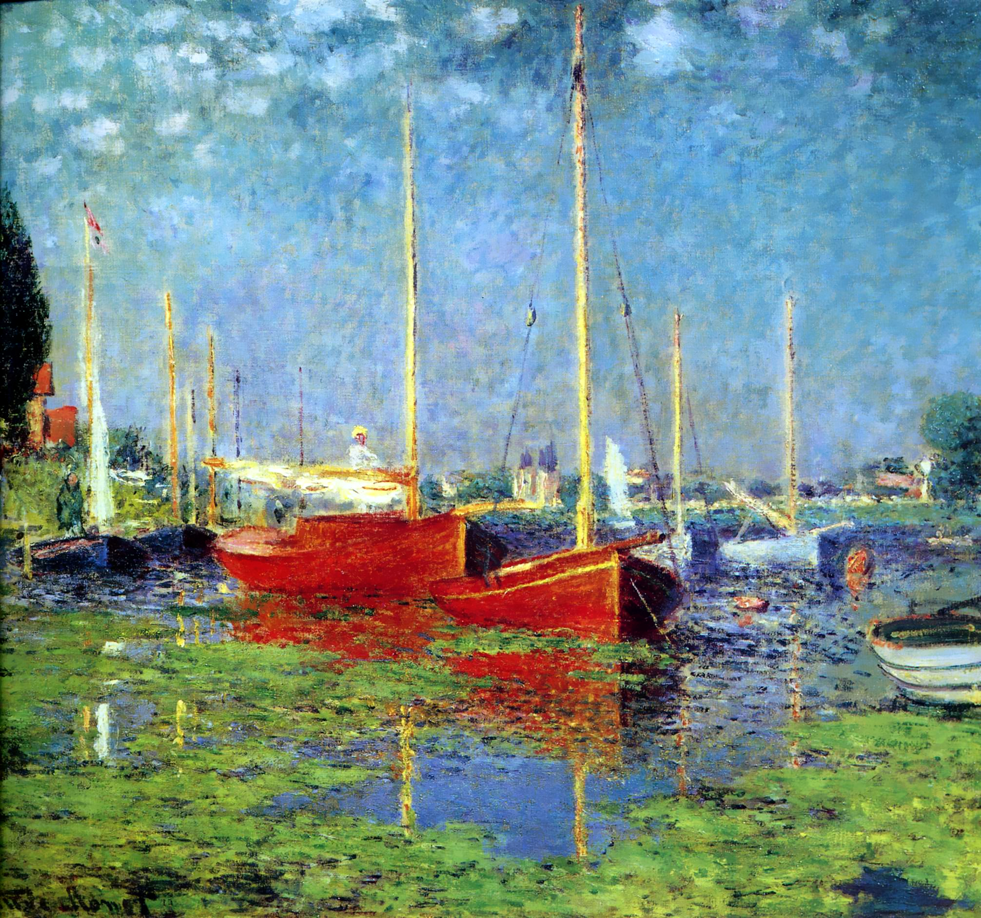 アルジャントゥイユのレッドボート(Red Boats at Argenteuil