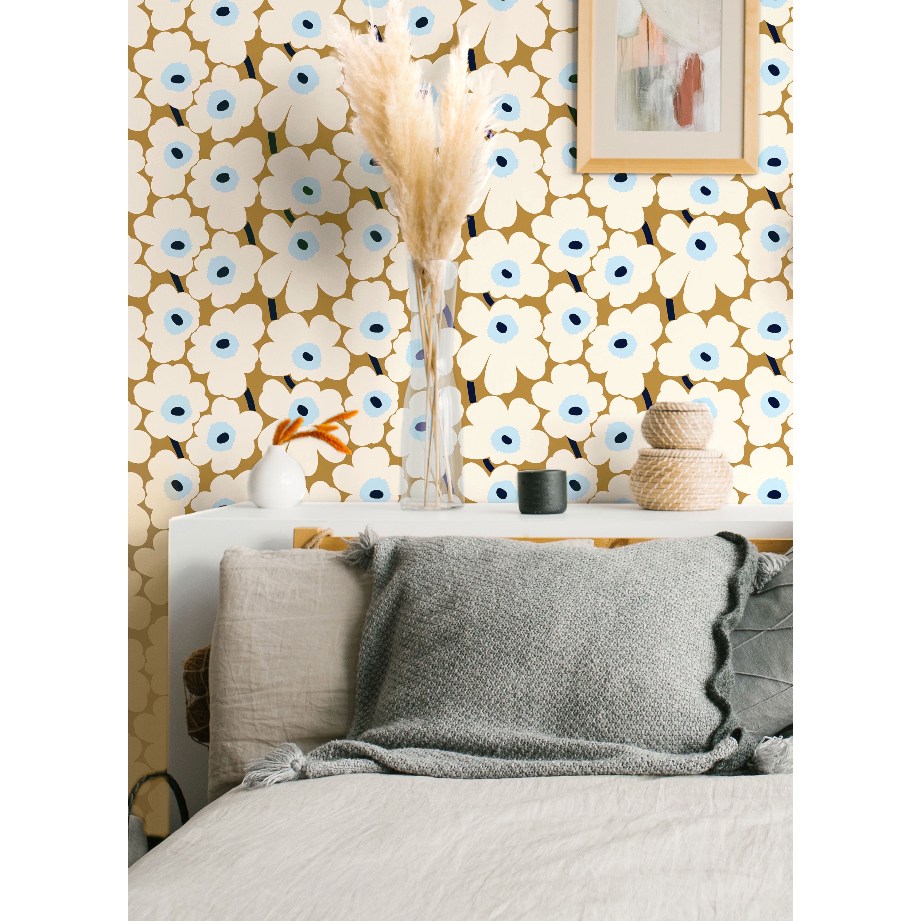 はがせる シール 壁紙 marimekko × NU WALLPAPER / Beige Pieni Unikko