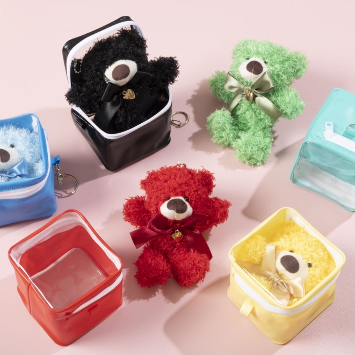 ぬいポーチ ぬいケース PB.繋げるぬい収納ポーチ キューブ （イエロー