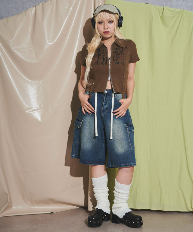WジップスタッズクロップドSSトップス｜WEGO（ウィゴー） – WEGO