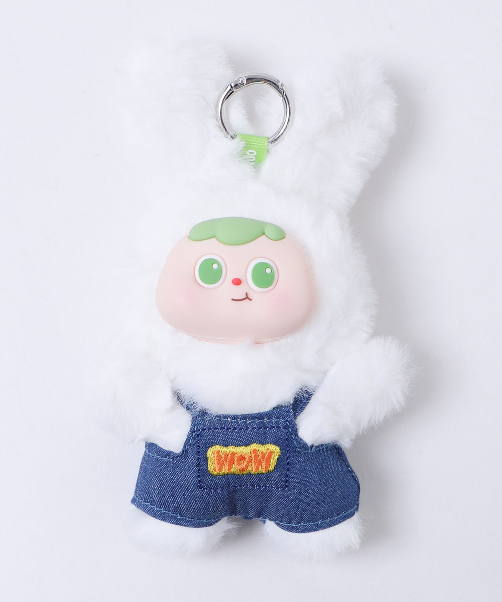 ぷっくりサロペうさちゃんぬいぐるみキーホルダー｜WEGO（ウィゴー