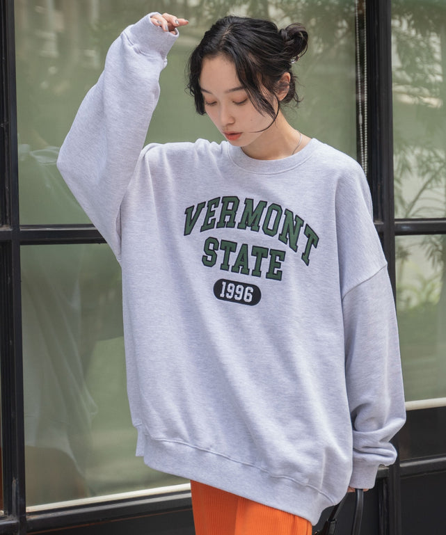 ヘビーウエイト刺繍グラフィックプルオーバー｜WEGO（ウィゴー