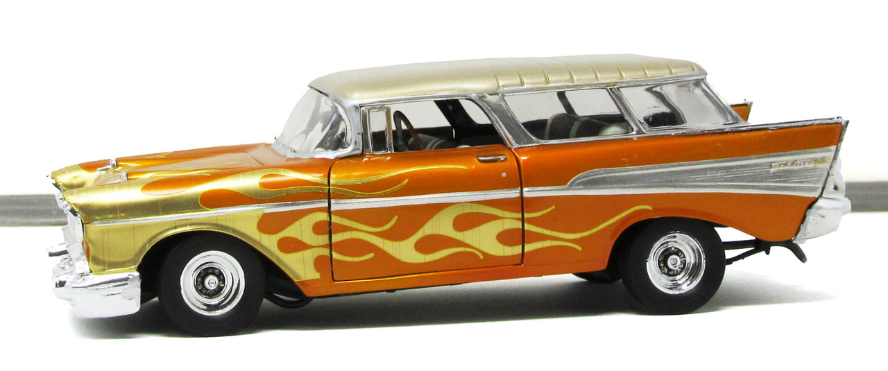 57 Chevy Nomad 激レアカラー復刻車カスタム☆HOスロットカー 57 Chevy