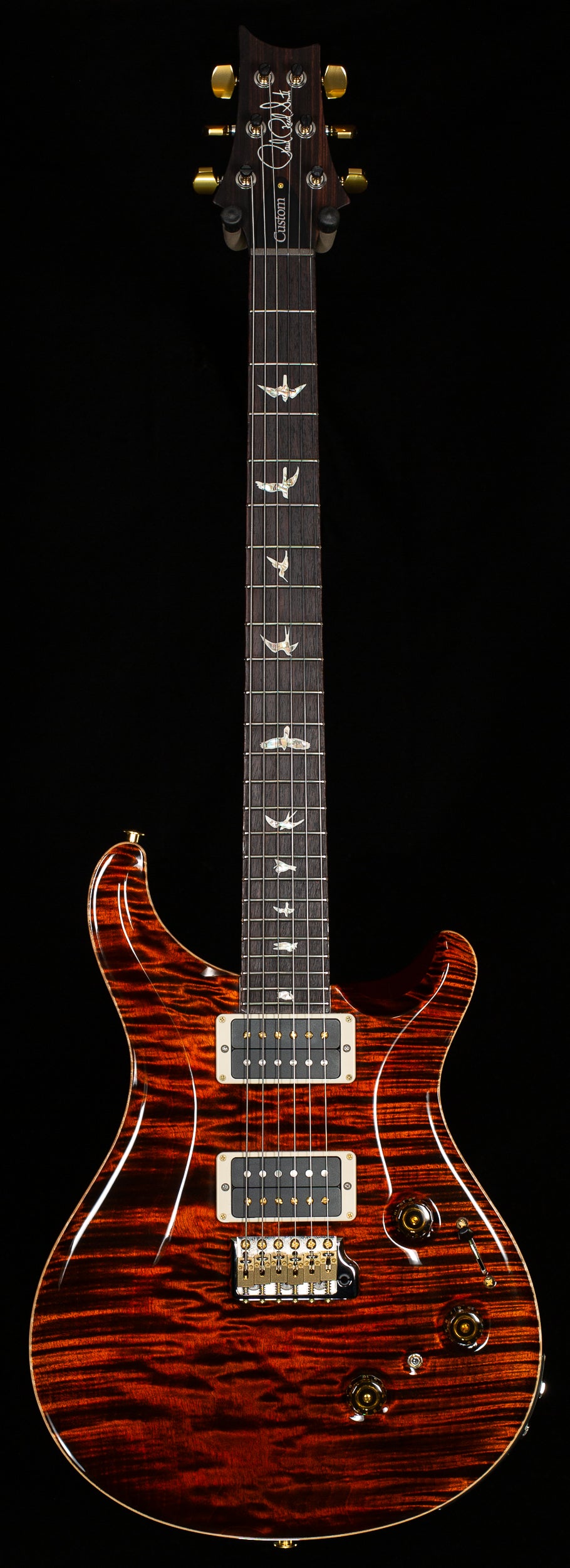 PRS Custom 24 Piezo Orange Tiger 10 Top (707) - Willcutt Guitars