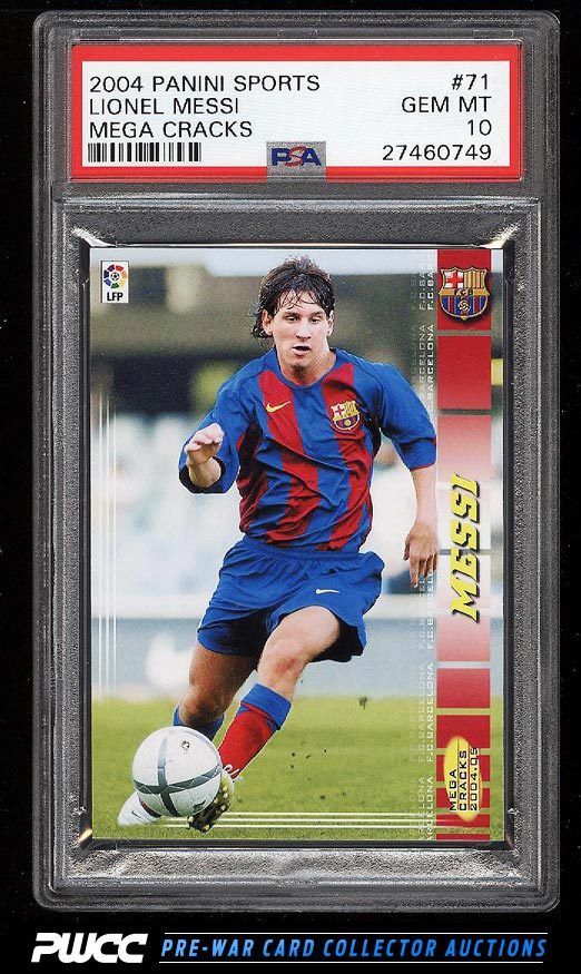 2004-05 Panini Mega Cracks Lionel Messi PSA 10 Gem Mint Rookie