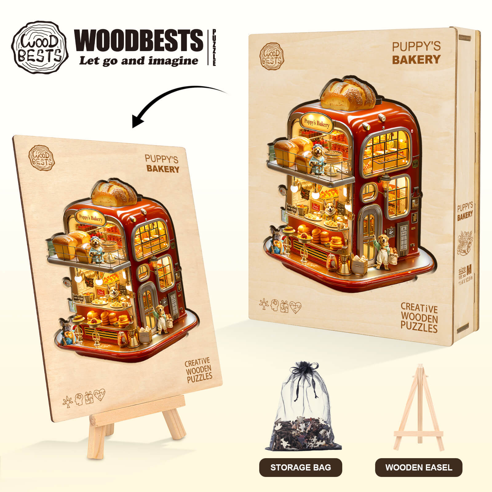 WOODBESTS |Puppy's Bakery Wooden Jigsaw Puzzle – Woodbests