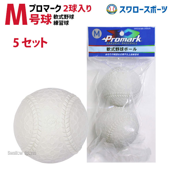 プロマーク 野球 軟式ボール M号球 練習球 2個入 5セット LB-300M