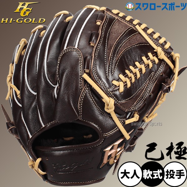 野球 ハイゴールド 軟式グローブ グラブ 己極 SRダークブラウン