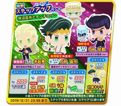 ジョジョのピタパタポップ」で「露伴 疑惑のチンチロリン Ver.」が登場