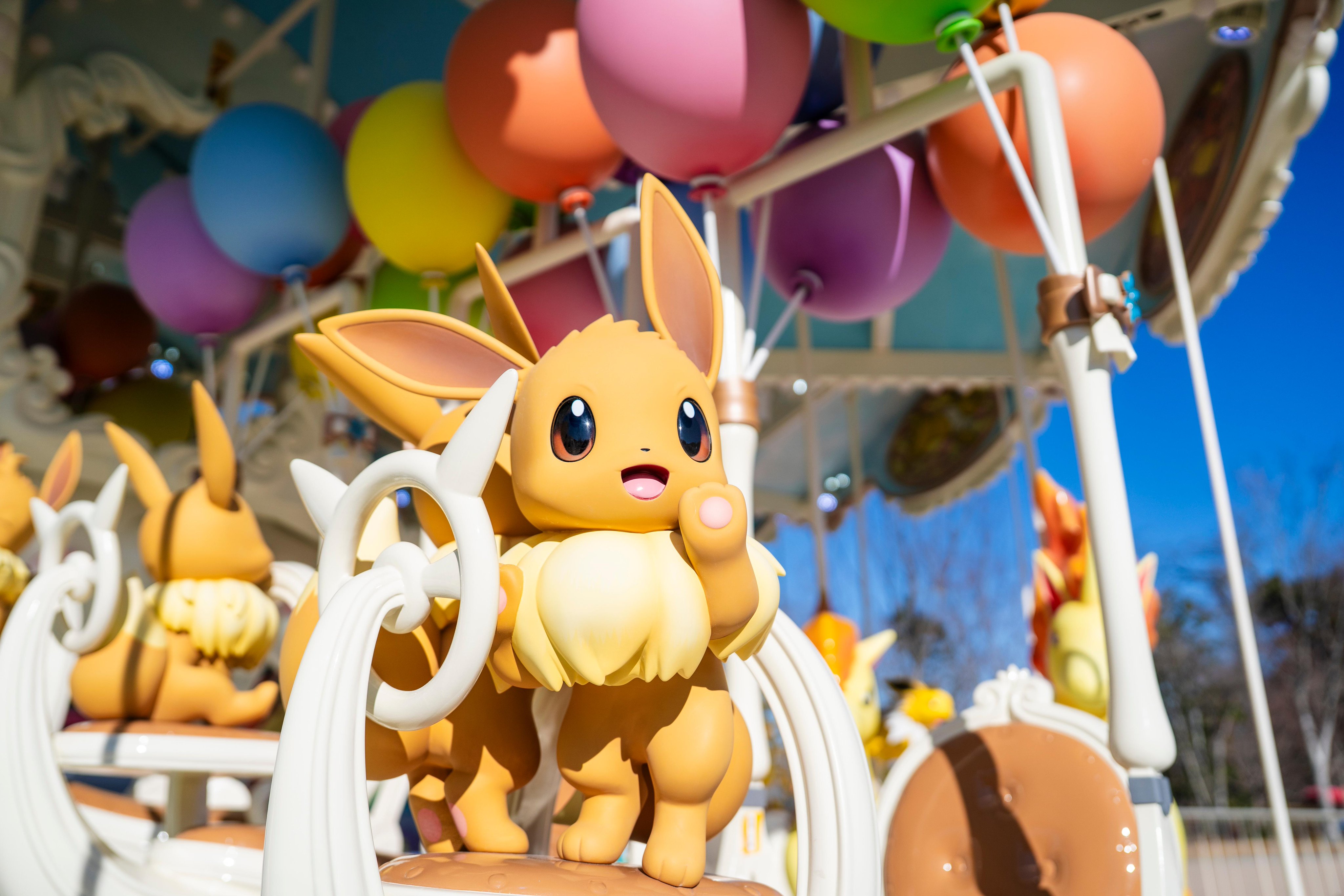 ポケパーク カントー，イーブイたちのメリーゴーランド「ブイブイ