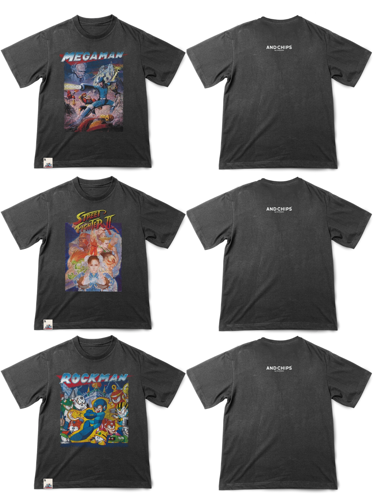 カプコンの新アパレルブランド「AND CHIPS」誕生。メガマン，ストII